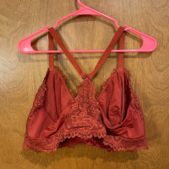 AUDEN burnt orange floral lace racerback bralette - Picture 3 of 4